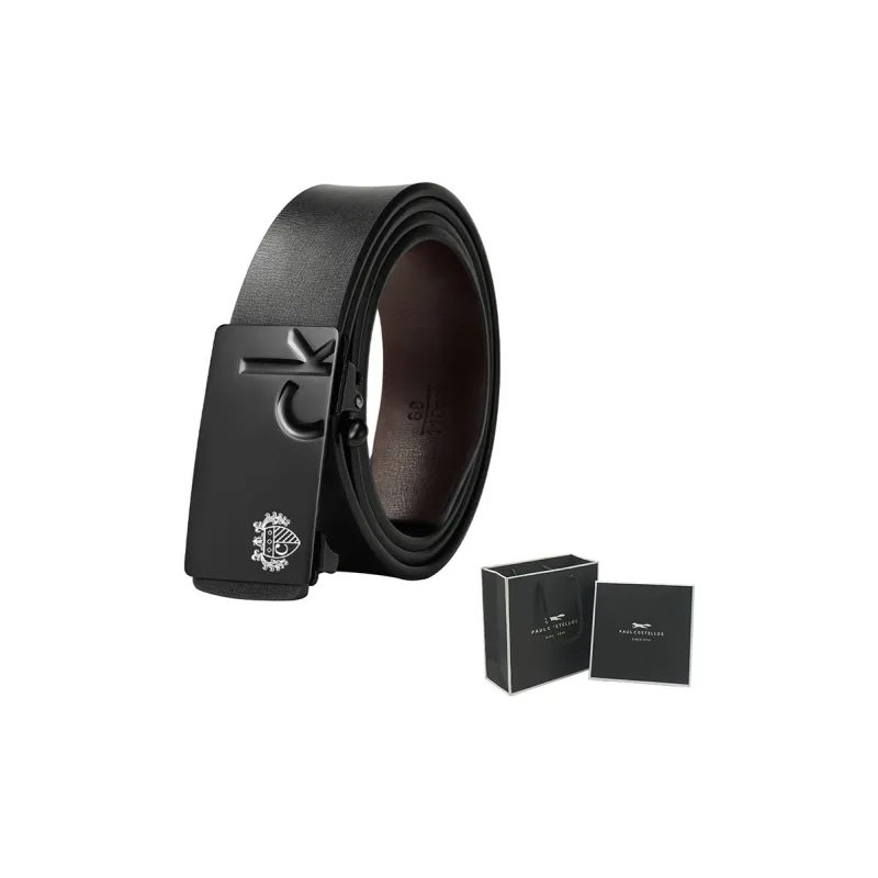 PAUL COSTELLOE Cow Split Leather Belts Unisex 3.3cm-7