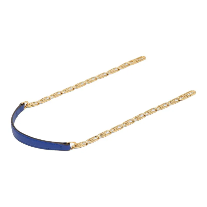 Delvau Calfskin Bag Strap Unisex Blue-0