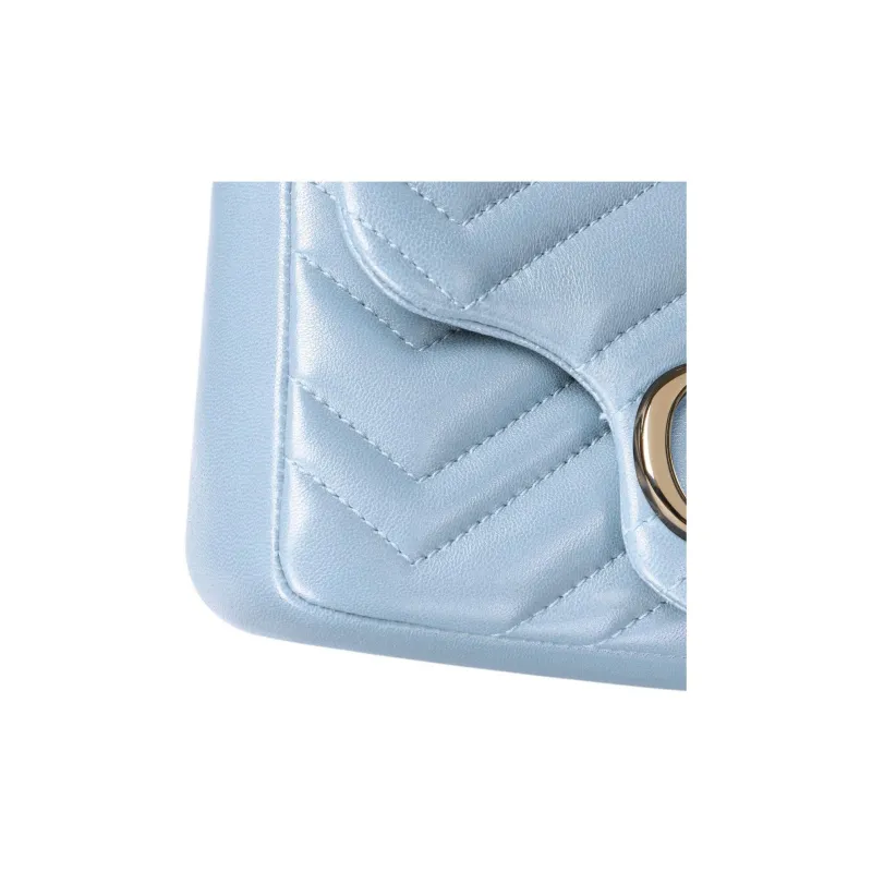 GUCCI GG Marmont Lambskin Shoulder Bag Mini Women's Light Blue-5