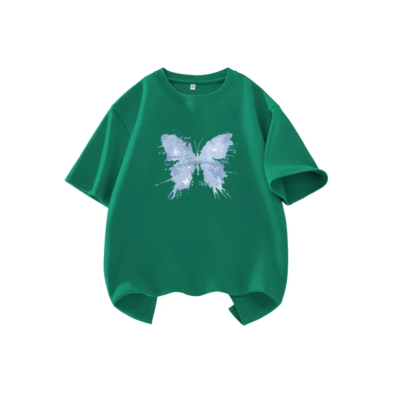 Cotton Drop Shoulder Sleeve T Shirt Women's-32
