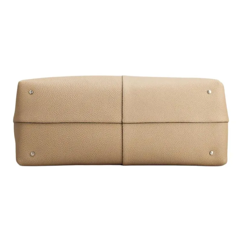 TOD'S DI Calfskin Portable Briefcase Tubas Men's Beige-3