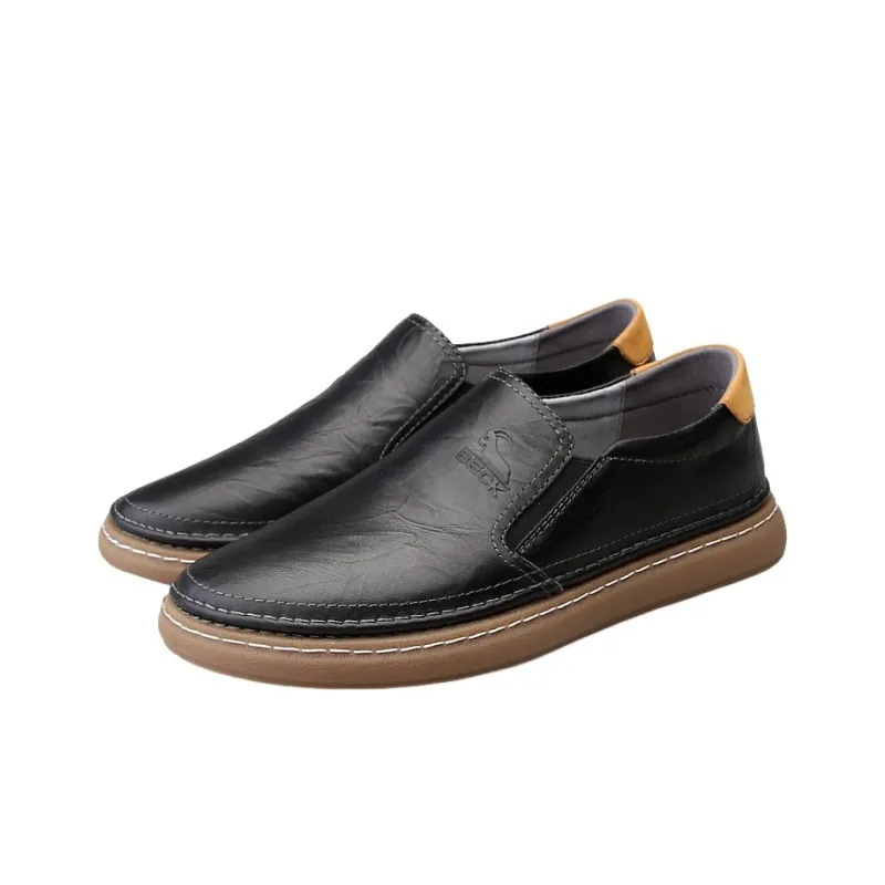 BECK Men's Casual Shoes Men Low Top Black/White-2
