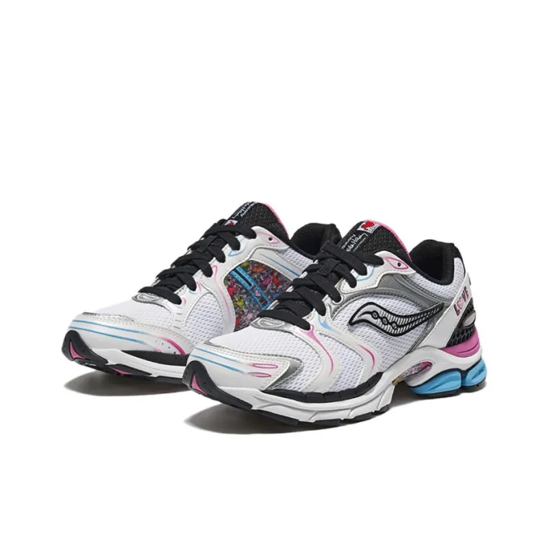 Keith x Saucony Triumph 4 Anti Slip Wear Resistant Low Top Casual Shoes Men's White-2