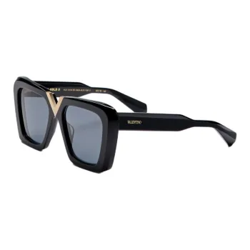 Valentino Acetate Titanium Alloy Butterfly Sunglasses Unisex Black