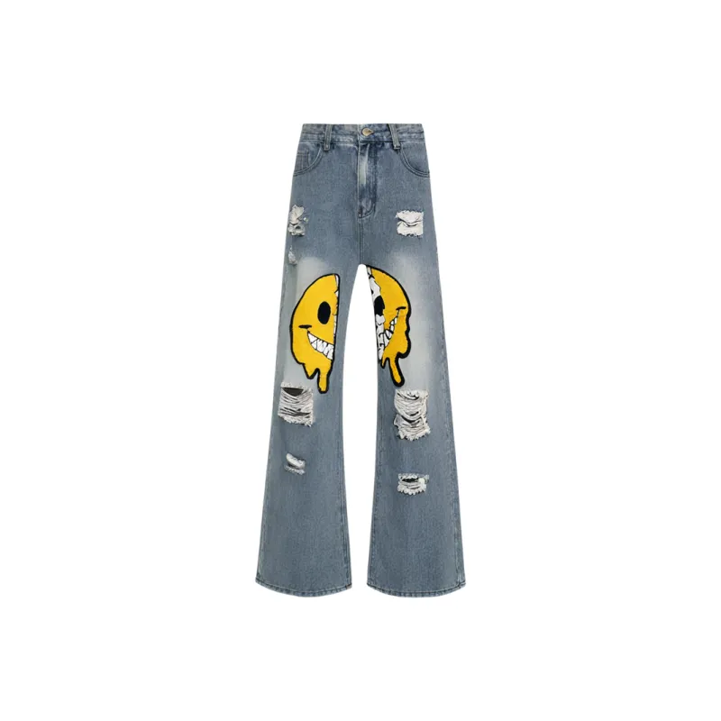 WELTER EXPERIMENT Jeans Unisex Light Blue[High Quality]-0