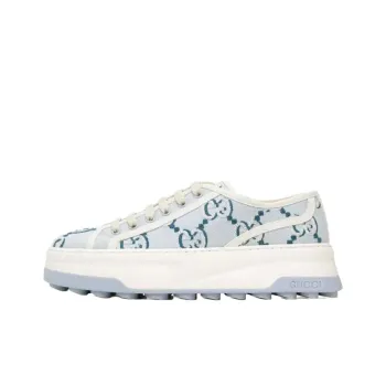 GUCCI Tennis 1977 Low Top Casual Shoes Women's Blue