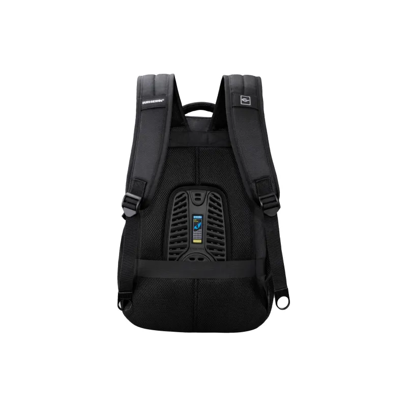 SUISSEWIN Polyester Laptop Backpack Men's Black-3