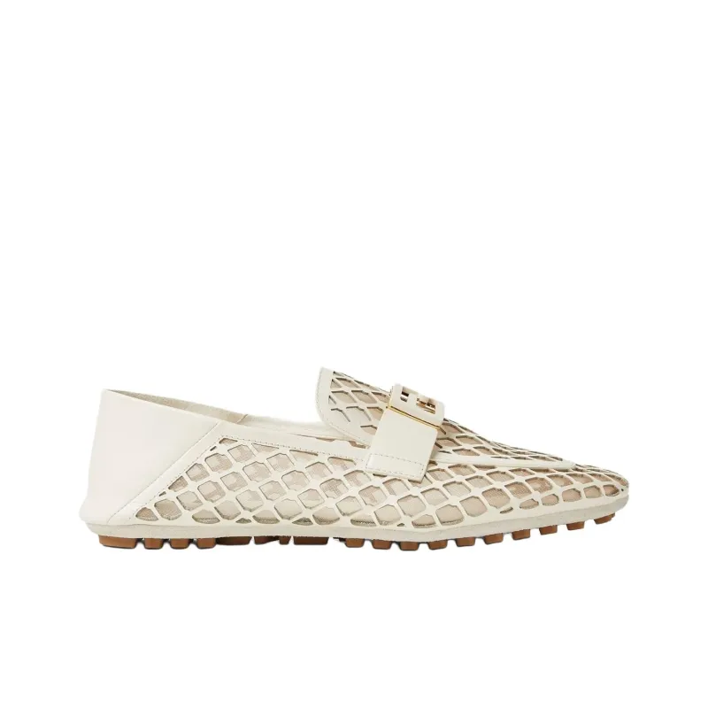 FENDI Baguette Casual Single Shoes Women's White-1