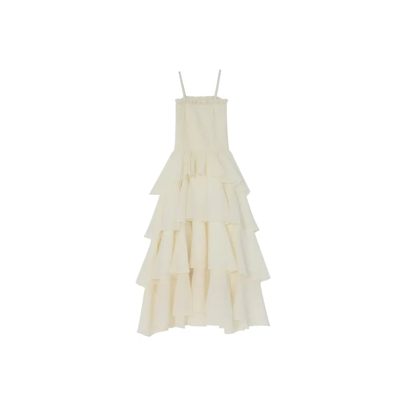 Rose Slip Dresses Women's Beige-1