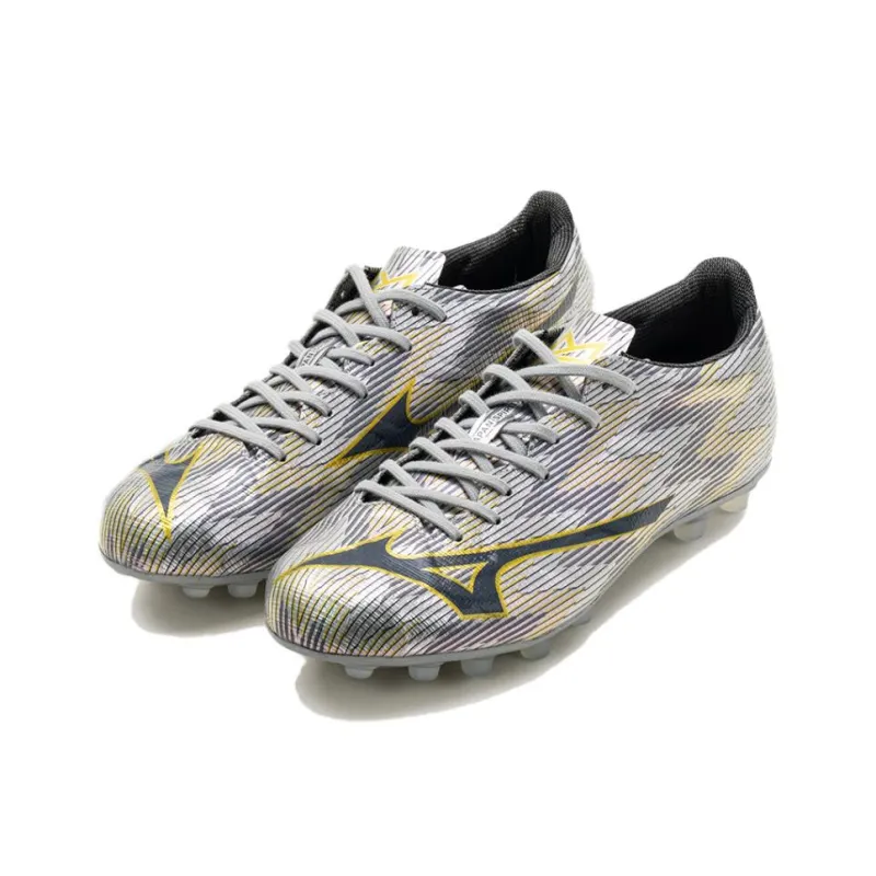Mizuno Alpha 2 Anti Slip Wear Resistant Soccer Shoes Men's Silver-1