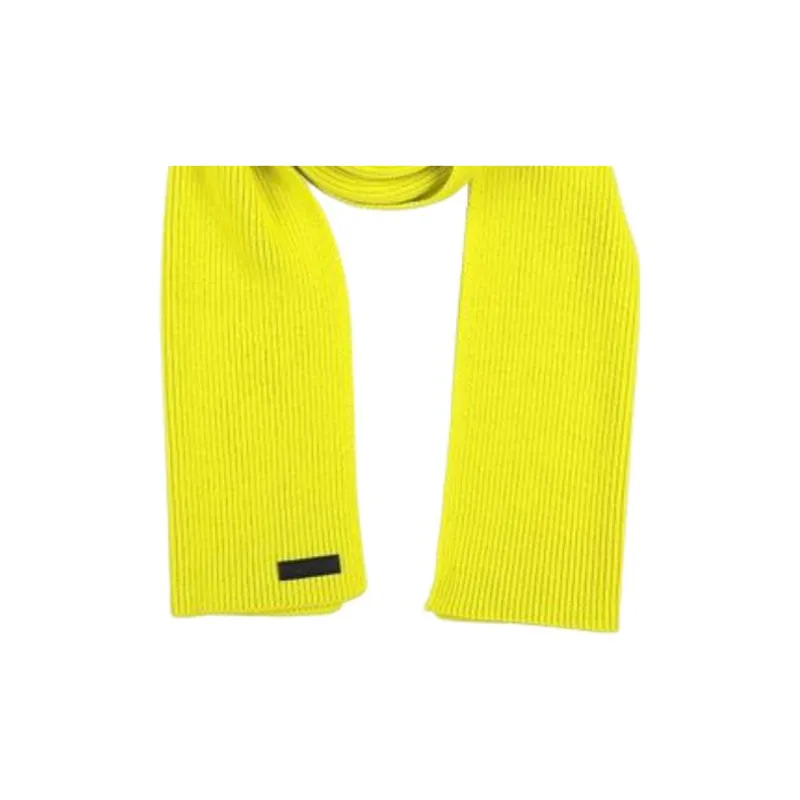 VERSACE Wool Knit Scarves Women's Lemon Green-1