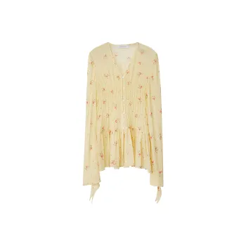 NancyCavally Shirt Women's Beige Yellow