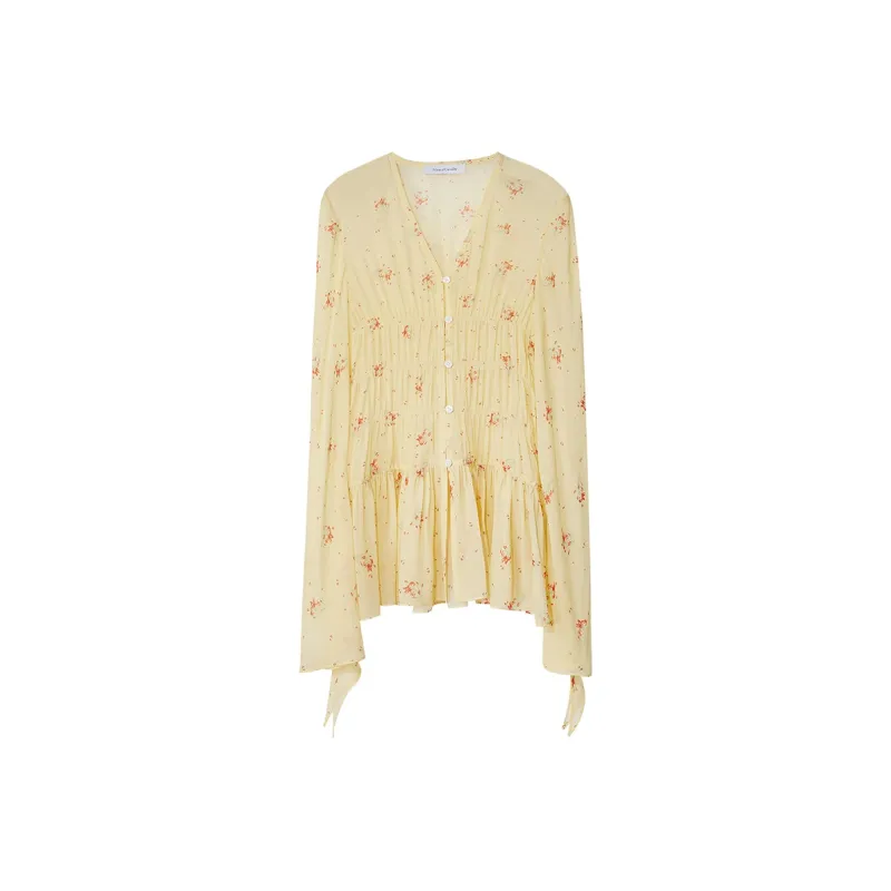 NancyCavally Shirt Women's Beige Yellow-0
