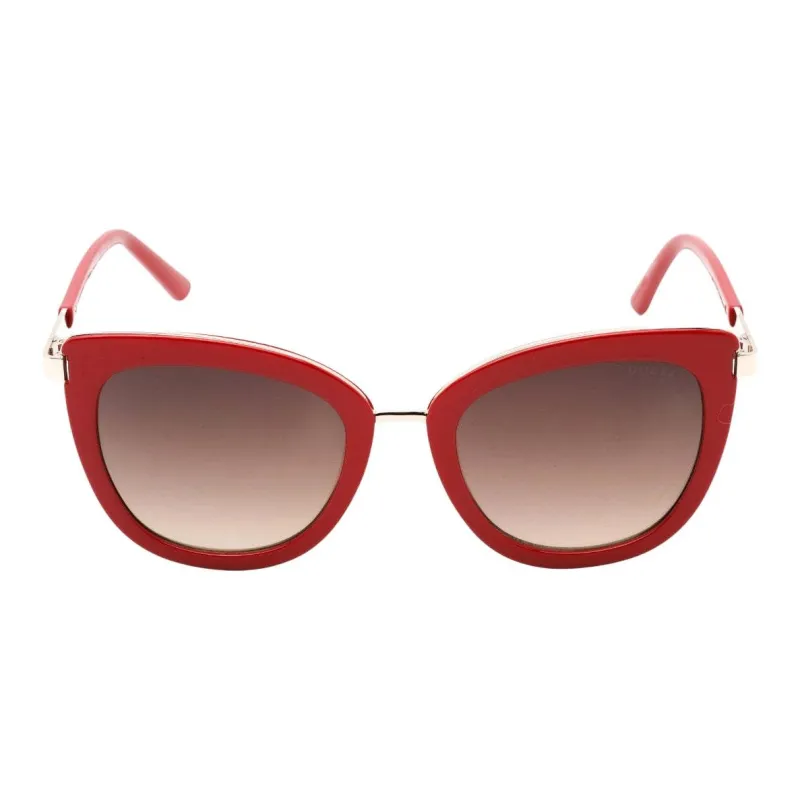 GUESS Metal Cat Eye Sunglasses Men's Red-1