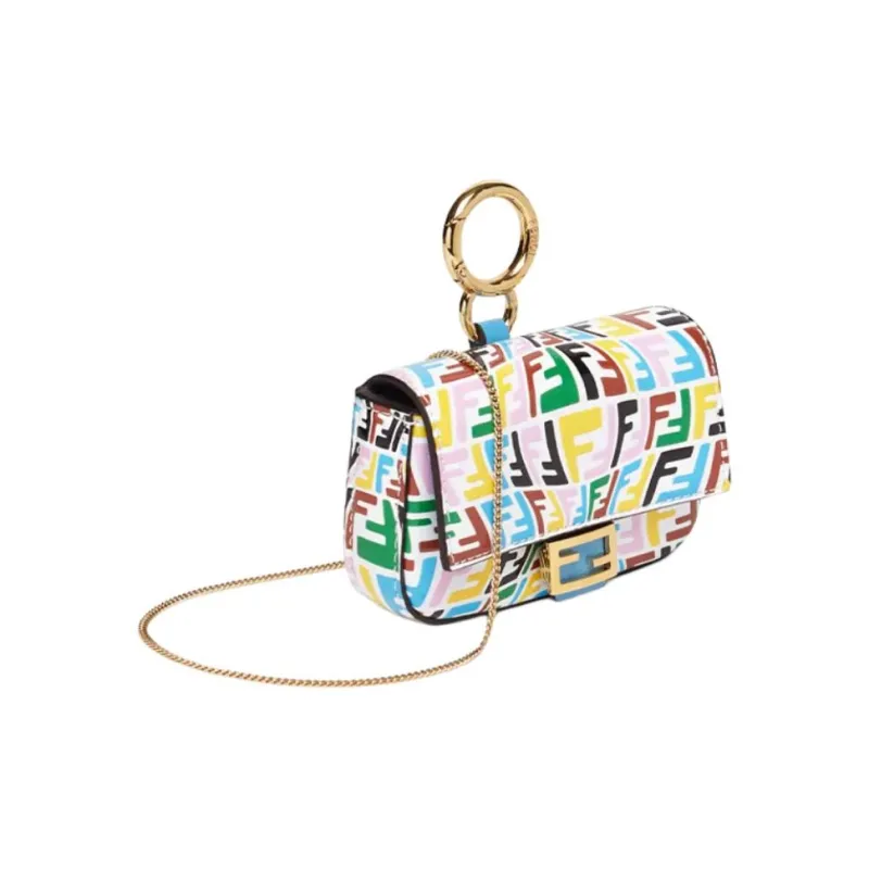 FENDI Baguette Calfskin Coin Purse Baguette Bag Shoulder Bag Crossbody Bag Extra Mini Women's Blue/Multicolor-1