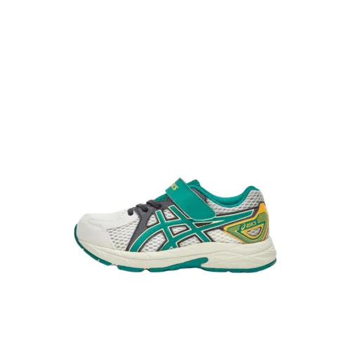 Asics Contend Jog Slip Resistant Breathable Low Top Kids' Running Shoes White Green Kids'