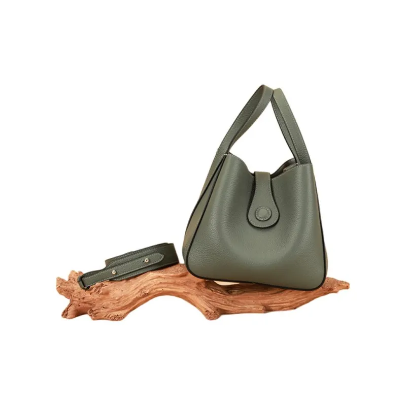 Why Cow Leather Bucket Bag, Basket Bag, Shoulder Bag, Crossbody Bag, Handbag Trumpets Women's Multicolor-4
