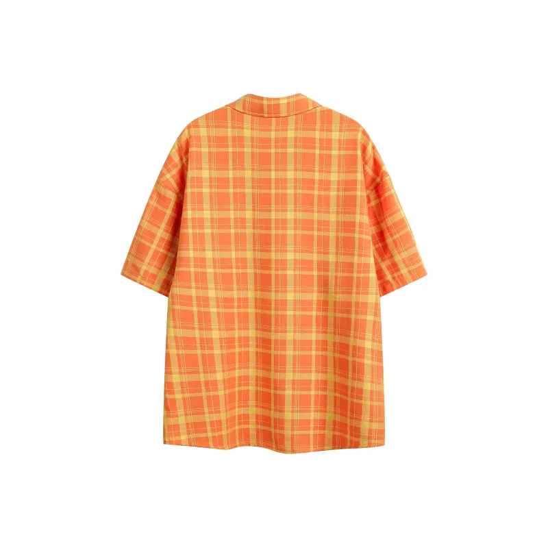 NEAR HERE Shirts Unisex Orange-1