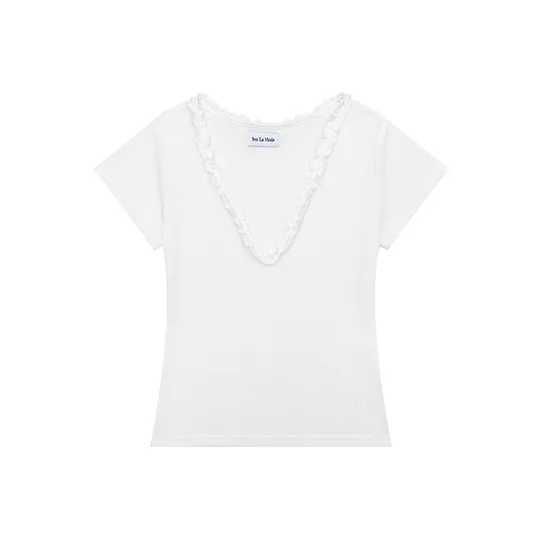 1ESS LA MODE Set in Sleeve T Shirt Women's-0