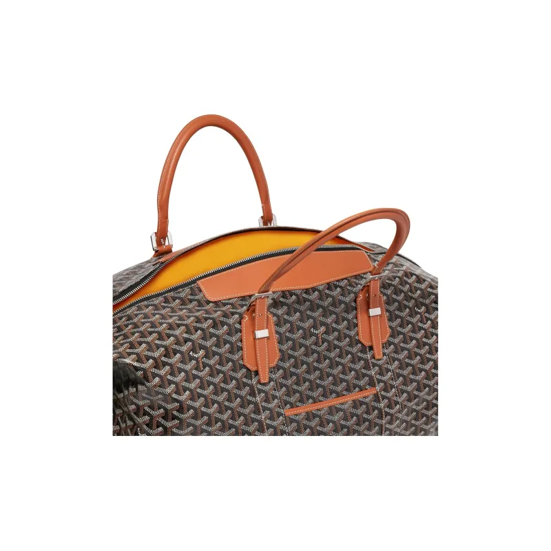 GOYARD Bowling55 Canvas Travel Bag Unisex Brown-4