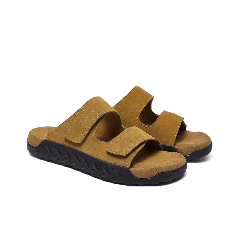 TEMPUR Slide Slippers Men's Wheat Ear Brown-1