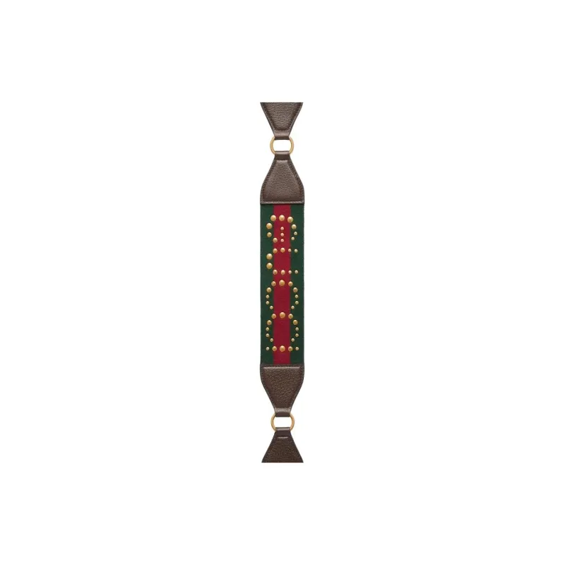 GUCCI Canvas, Leather, Hardware Accessories Shoulder Straps Women's Multicolor-2
