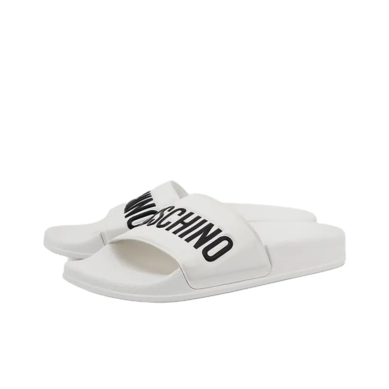 MOSCHINO Slide Slippers Men's White-1