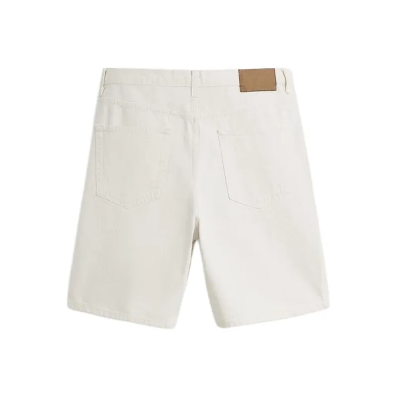 ZARA Denim Shorts Men White-1