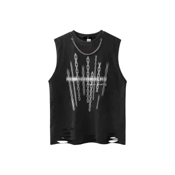 ROBINHOOD Tank Tops Unisex Washed Black