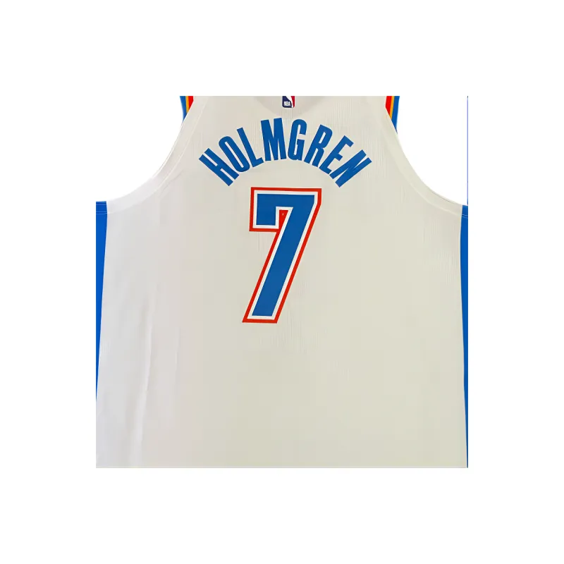 Nike x NBA Oklahoma Thunder Team SS25 Basketball Jersey Men's White-3