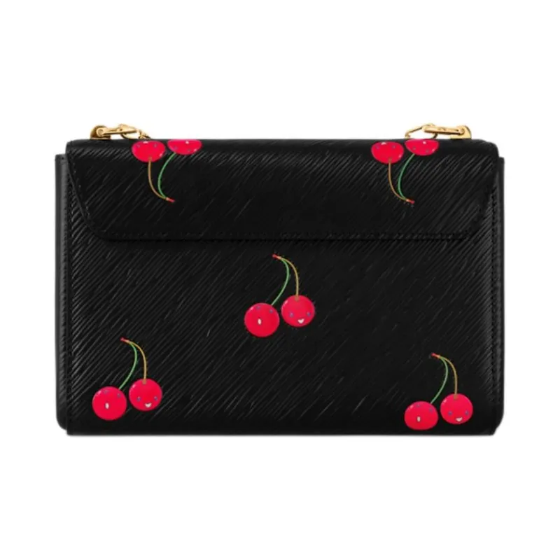 LOUIS VUITTON Takashi Murakami, Collaboration Twist Leather Handbag Medium Size Women's Black-2