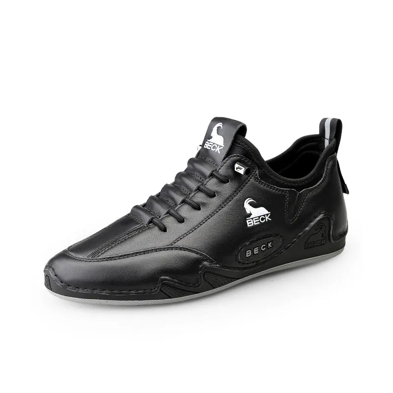 BECK Men's Casual Shoes Men Low Top Black/White-1