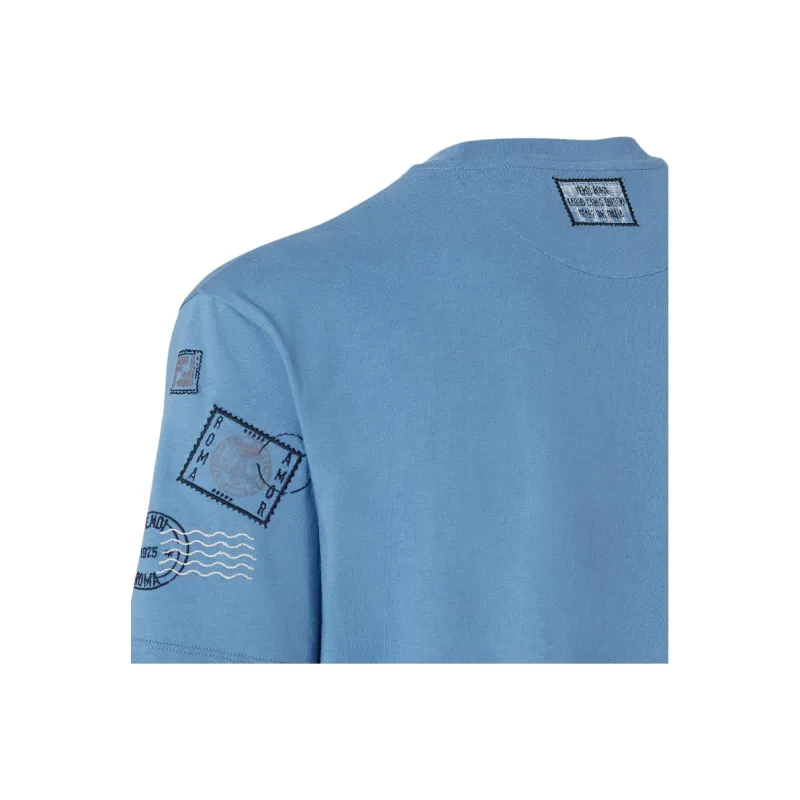 FENDI SS25 T Shirt Men's Light Blue-2