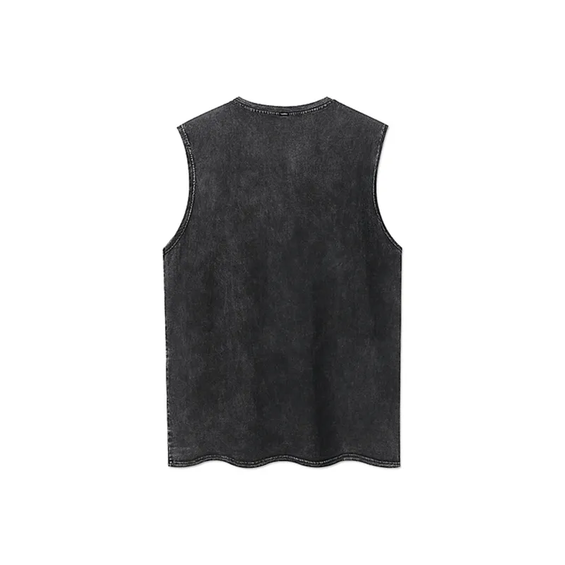 ROBINHOOD Tank Tops Unisex Washed Black-1