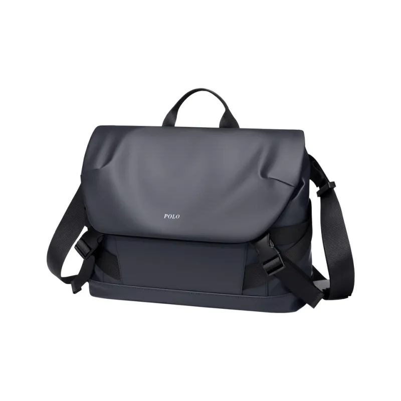 POLO Fabric Shoulder Bag Regular Men's Black/Gray-6