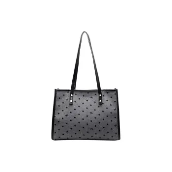 Juju Jimmy PU Tote Bag, Shopping Bag, Shoulder Bag Women's Black