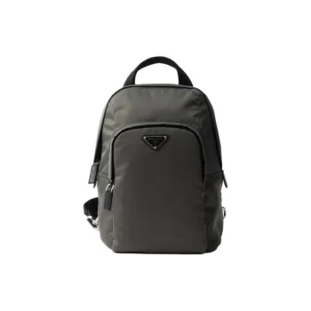 PRADA Re Nylon Backpack Men's Black Gray