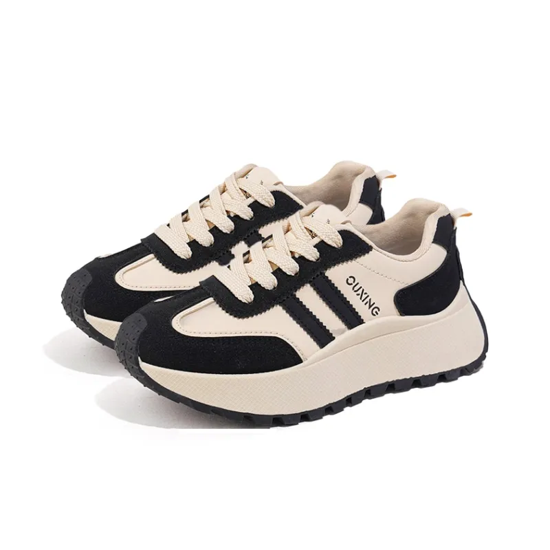 Gai Renpu Slip Resistant, Abrasion Resistant, Breathable Low Top Chunky Sneakers Women's-9
