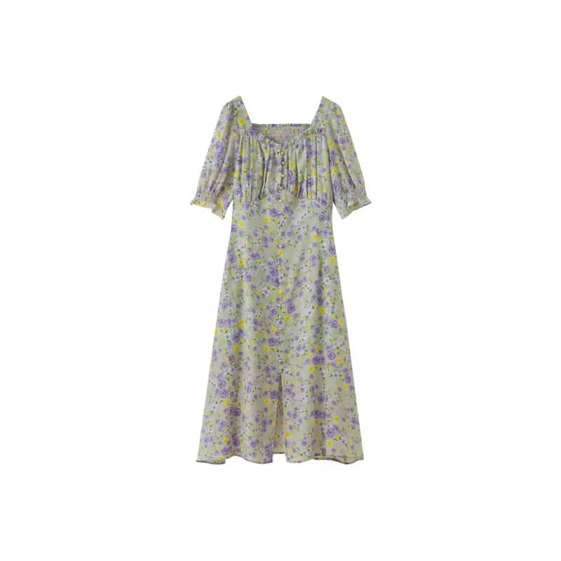 SHUIYUNJIAN Short Sleeved Dress Women's-0