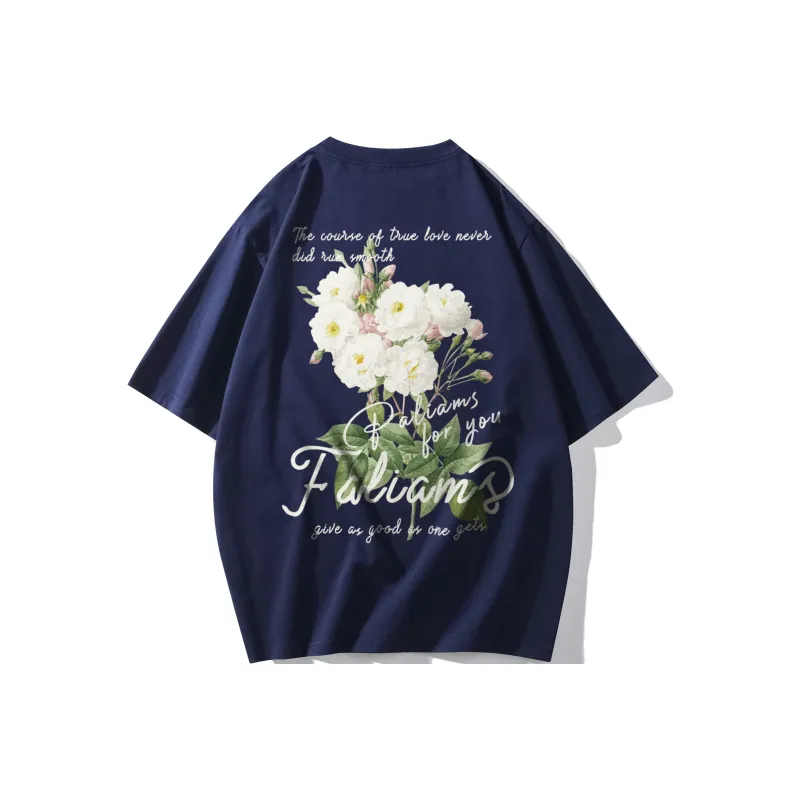 FALIAMS T Shirts Unisex Navy Blue-0