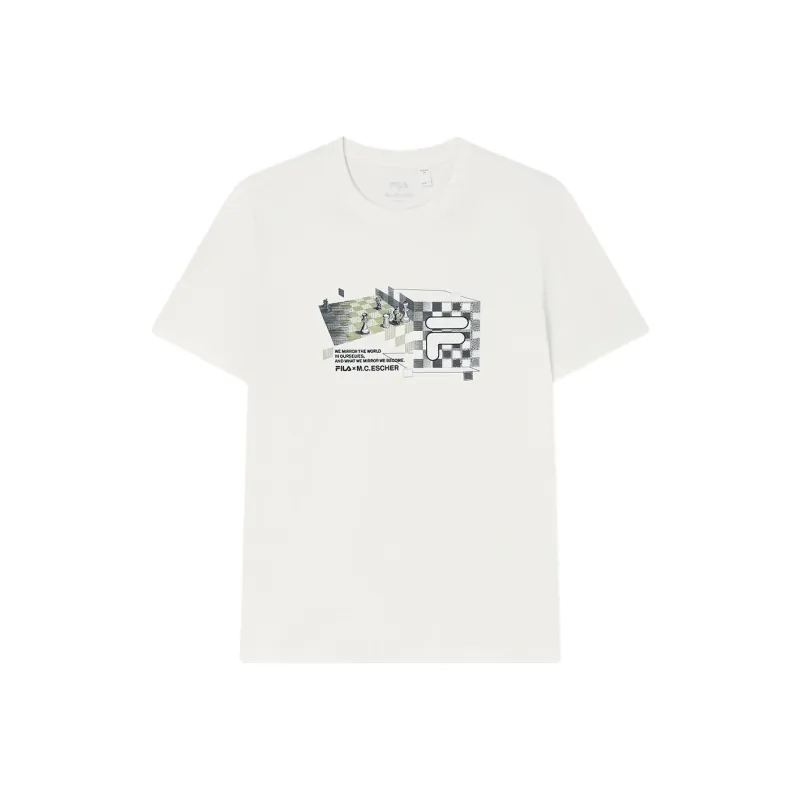 FILA x M.C.ESCHER T Shirt Men's Cloud White-0