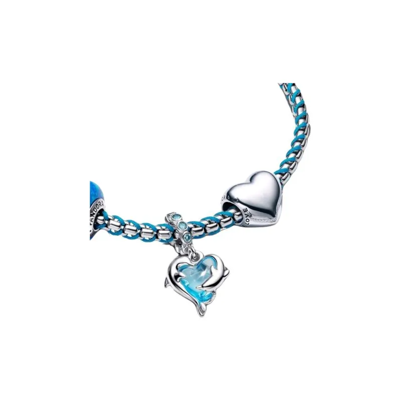 Pandora 925 Sterling Silver Bracelets Unisex Blue-1