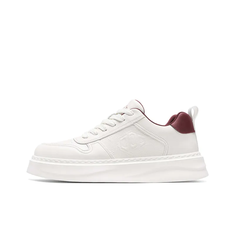 OPP Good Looking, Sports Casual White Sneakers Low Top Skateboard Shoes Men's-6