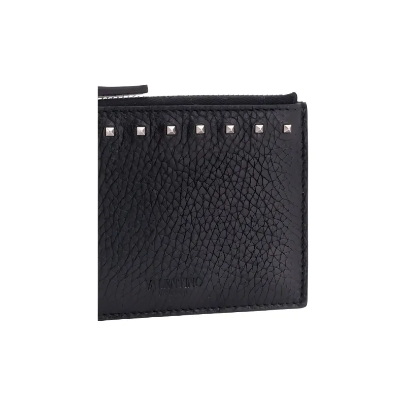 Valentino Garavani Rockstud Zip Up Card Holder-3