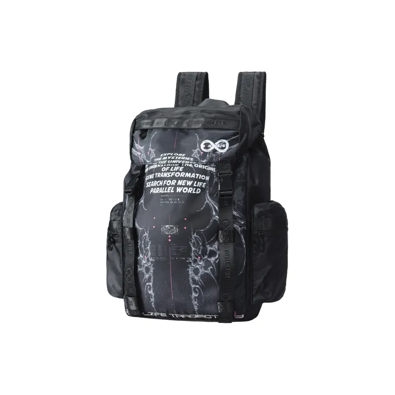 8atheist Polyester Backpack Unisex Black-1