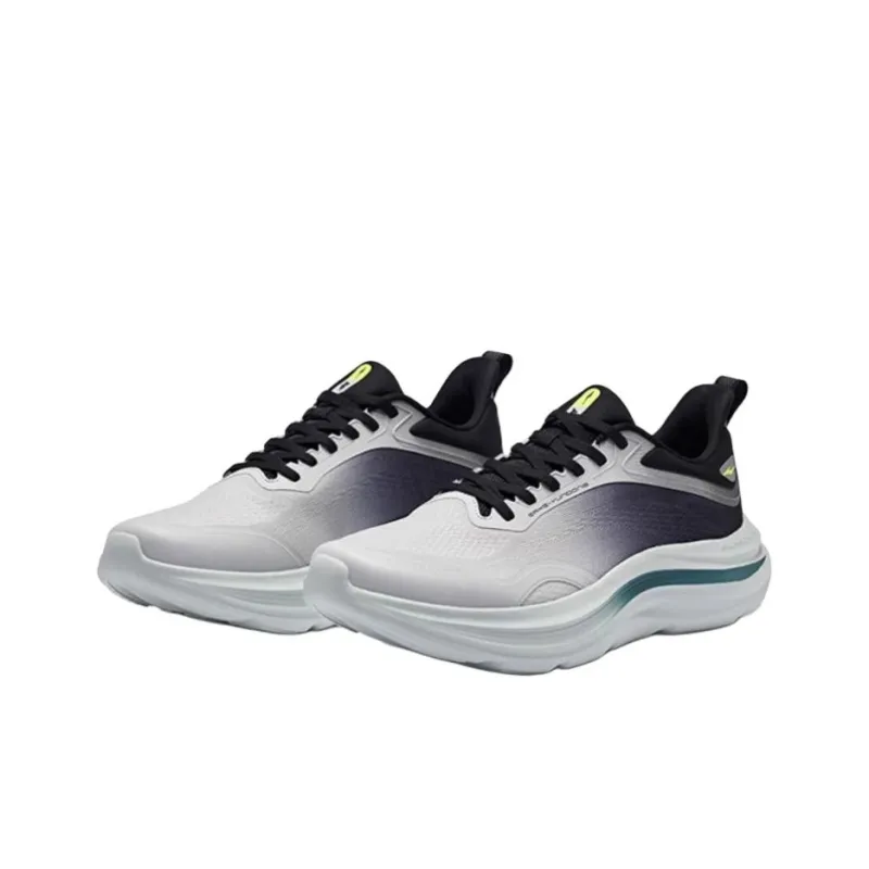 Erke Cloud Motion Anti Slip Wear Resistant Low Top Training Sprint Running Shoes Men's Black Gray-1