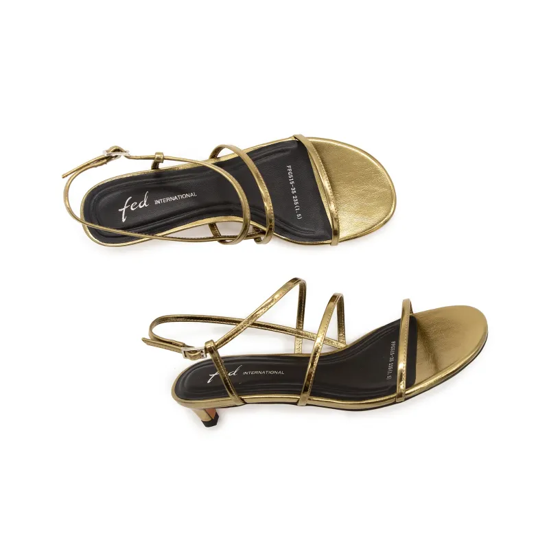 FED One Strap Sandals Women's Gold-4