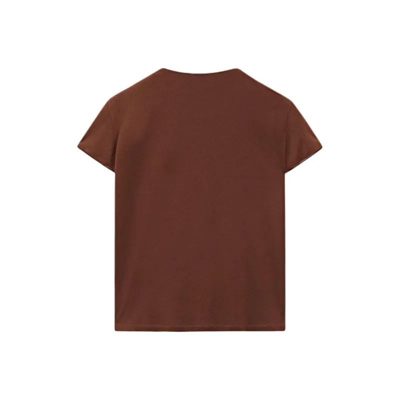 Massimo Dutti T Shirts Women's Brown-1