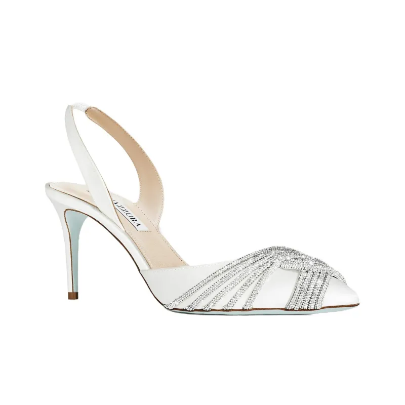AQUAZZURA Gatsby Slim Heel High Heels 7.5cm Women's White-2