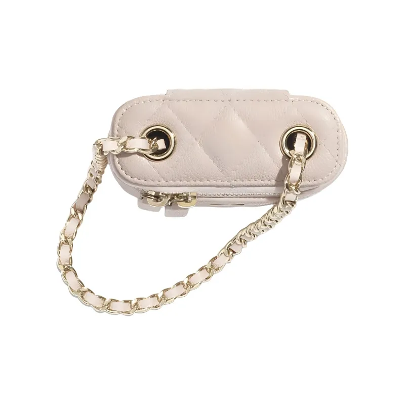 CHANEL Calfskin With Gold Tone Metal Shoulder Bag Trumpets Women's Light Pink-1